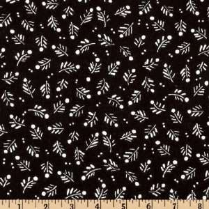  42 Wide Silhouettes Flannel Sprigs Black/White Fabric By 