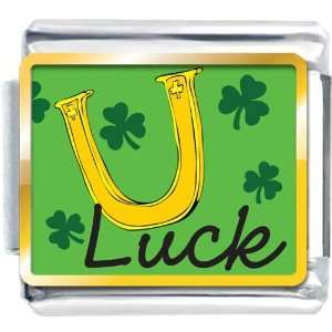  Italian Charm Plated St Patricks Day Theme Luck Photo With Shamrock