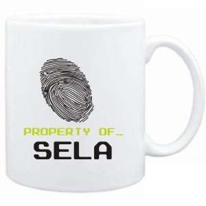 Mug White  Property of _ Sela   Fingerprint  Female Names  