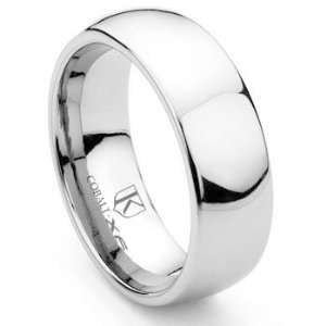  Cobalt XF Chrome 8MM Plain Dome Wedding Band Ring Sz 11.0 