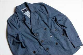 Freshjive CHETS BLUE Oxford Denim Jacket Indigo Sz L  