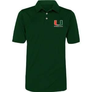  Miami Hurricanes Green Swimming & Diving Performance Polo 