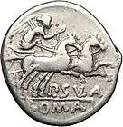 Roman Republic 96BC APOLLO ROMA Ancient Silver Coin  
