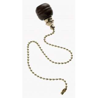   77007   Pull Chain with Walnut Sculptured Ball