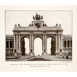   Cinquantenaire Palace Monument   Original Halftone Print Home