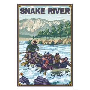 White Water Rafting, Snake River, Idaho Giclee Poster Print, 24x32 