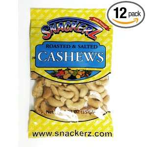 Snackerz Cashews, Roated, Salted, 1.25 Ounce Packages (Pack of 12 