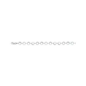  Circle 10 Anklet in 14k White Gold Jewelry