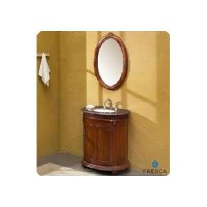   Carter Antique Single Sink Bathroom Vanity w/ Baltic Brown Countertop