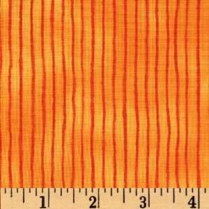  44 Wide Smoochie Poochie Stripe Orange Fabric By The 