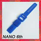 Wrist Watch Strap Silicone case for IPOD Nano 6th Blue