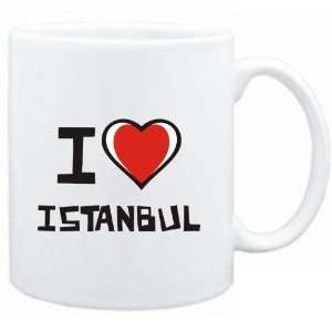 Mug White I love Istanbul  Cities 