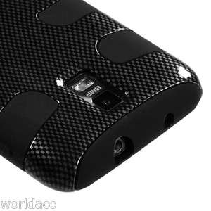 Samsung Skyrocket i727 AT&T Hard Case Silicone Hybrid Fishbone Carbon 