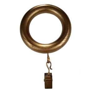 BCL Drapery Hardware 138CLAG Clip Rings for 1.25 Inch Diameter Rod 