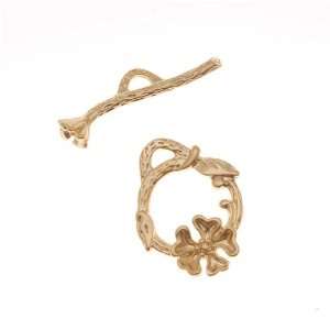   Gold Plated Floral Toggle Claps 15.8mm   1 Set Arts, Crafts & Sewing