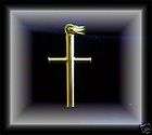 14K Yellow Gold Filigree Christian Cross Religious Christian Charm 
