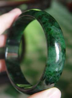 Certified Natural A Grade Jadeite Green Jade Bangle  