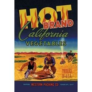  Hot Brand California Vegetables   12x18 Framed Print in 