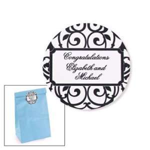   Classic Black And White Favor Stickers   Party Themes & Events & Party