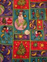Fabric Christmas Around the World Patch   Quilt perfect  