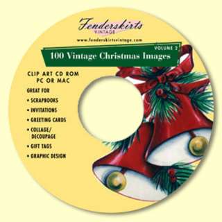 Vintage Christmas Cards Images Vol 2 Clipart CD  
