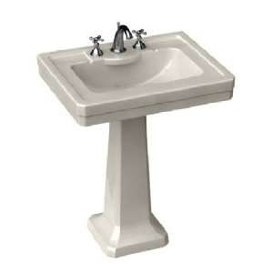   Pedestal Fire Clay Bathroom Sink with 8 Center and