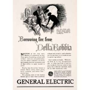  1927 Ad General Electric Luca Della Robbia Florentine Clay 
