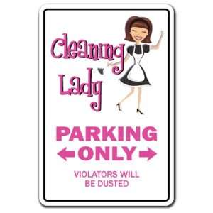  CLEANING LADY Novelty Sign funny gag gift Patio, Lawn 