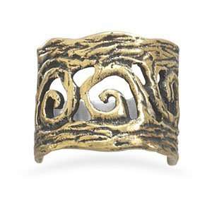   Ornate Cut Out Design Ring Band Is 16mm   Size 8   JewelryWeb Jewelry