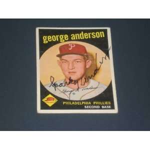  Sparky Anderson Signed Rookie 1959 Topps Card #338 JSA 