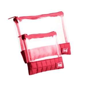  Lug Life Clearview Travel Security Envelopes   Crimson Red 