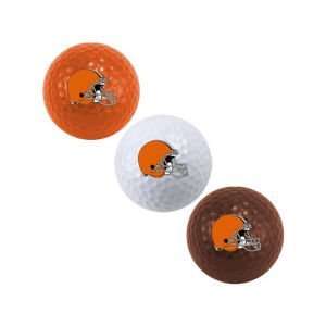  Cleveland Browns Golf Ball Set   Pack of 3 Sports 