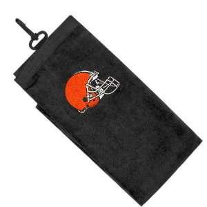 Cleveland Browns Black Embroidered Golf Towel  Sports 