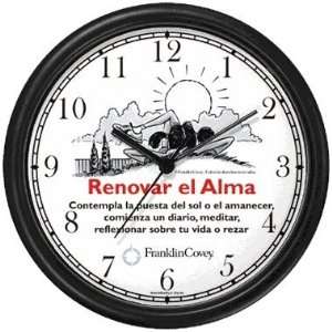 Habit 7   Renew the Soul (Spanish Text)   Wall Clock from THE 7 HABITS 