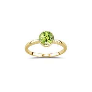  1/2 (0.46 0.55) Cts Peridot Solitaire Ring in 14K Yellow 