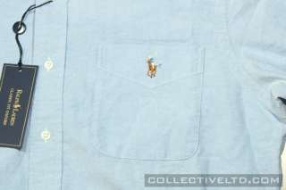 Polo by Ralph Lauren Classic Fit Chambray Button Up BLUE Medium M 