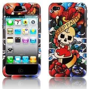   iPhone 4 (GSM & CDMA) Skull/Koi Design Cell Phones & Accessories