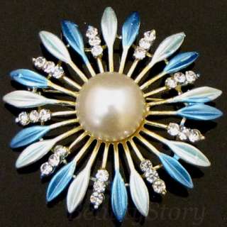 ADDL Item  rhinestone crystal flower brooch pin bouquet 