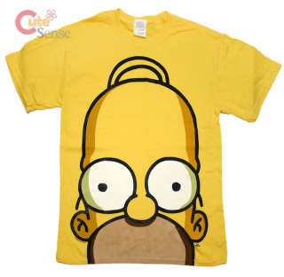 Simpson Family Homer T Shirts Big Face Yellow T5 Size  