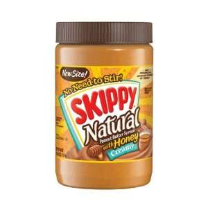 Skippy Peanut Butter, Creamy and Natural with Honey, 40 Ounce  
