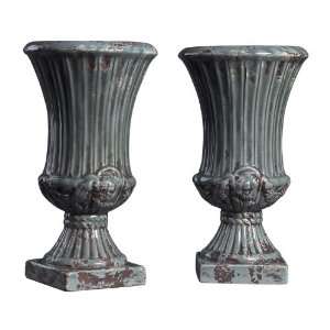   Ceramic Alto Grey Vases (Set Of 2) 119 033