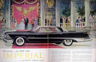 1959 Imperial LeBaron Silvercrest party D. Jonas art AD  