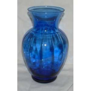  Hand Blown Cobalt Blue Vase 