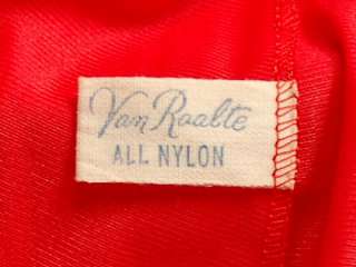 Vintage Half Slip Lace & Red Nylon Van Raalte 1960’S  