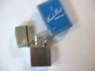 Vintage Metal Wind Proof Lighter   Unused in Original Box Nice 