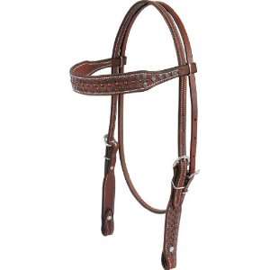  Martin Saddlery Roughout Leather Browband Headstall with 