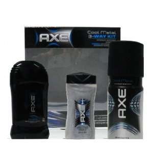 Axe Cool Metal 3 Way Kit, Gift Set Body Spray, Antiperspirant 