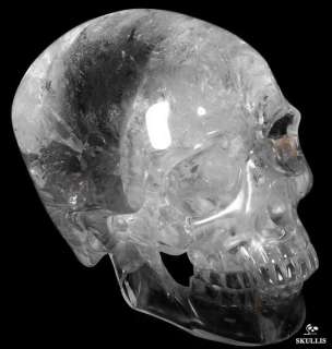 LIFESIZED Clear Quartz Rock Crystal Skull, Healing, Rainbow  