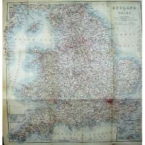  1927 Colour Map England London Chanel Islands Scilly