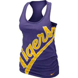 LSU Tigers Womens Purple Nike Boyfriend Tank Top  Sports 